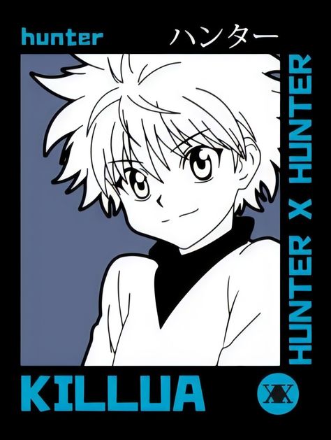 Killua Design, Hunter X Hunter Tshirt, Pixel Art Background, Harry Potter Artwork, Shirt Logo Design, Tshirt Printing Design, Anime Tshirt, Anime Tees, Hunter Anime