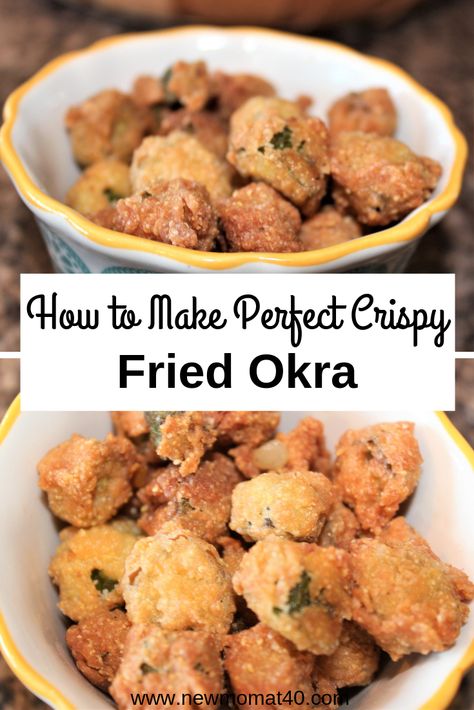 How tom Make Crispy Fried Okra Fried Okra Recipe, Southern Fried Okra, Southern Sides, Okra Fries, Okra Recipe, Recipes Southern, Fried Okra, Pickled Okra, Okra Recipes