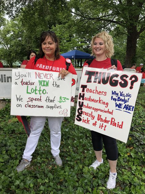 Teacher protest signs Education rally School funding #FightThePower School Protest Signs, Strike Signs For Teachers, Education Strike Signs, Teacher Picket Signs, Teacher Strike Sign Ideas, Strike Signs, Picket Signs, Class Meeting, Teachers Strike