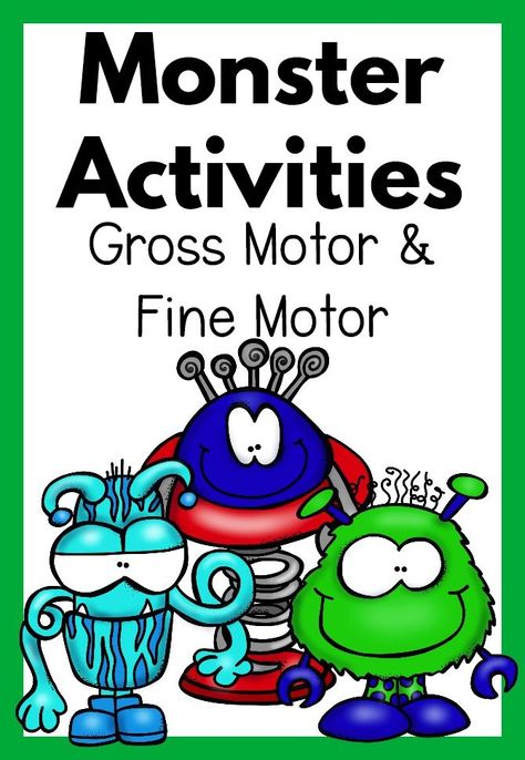 Monster Activities For Kids that are perfect to add to the classroom, home, or therapy session. The monster themed activities are perfect for incorporating fine motor and gross motor skills for kids! Monster Activities For Kids, Colour Monster, Pink Oatmeal, Big Green Monster, Monster Activities, Kinesthetic Learning, Gross Motor Activity, Theme Preschool, Pediatric Physical Therapy