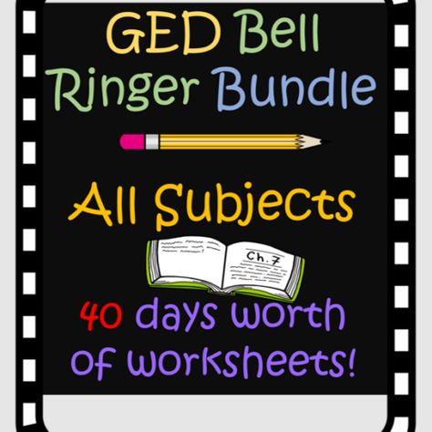 This bundle includes GED bell ringers for all GED subjects: RLA (Reasoning through Language Arts), Science, Math, and Social Studies. Bell ringers are great for review or as lesson starters. Forty days worth of worksheets included. Ged Social Studies Study Guide, Geography Bell Ringers Middle School, Ged Science Study Guide, Bell Ringers Social Studies, Social Studies Bell Ringers, Mean Mode Median, Ngss Middle School Standards, Translating Algebraic Expressions, Subordinating Conjunctions