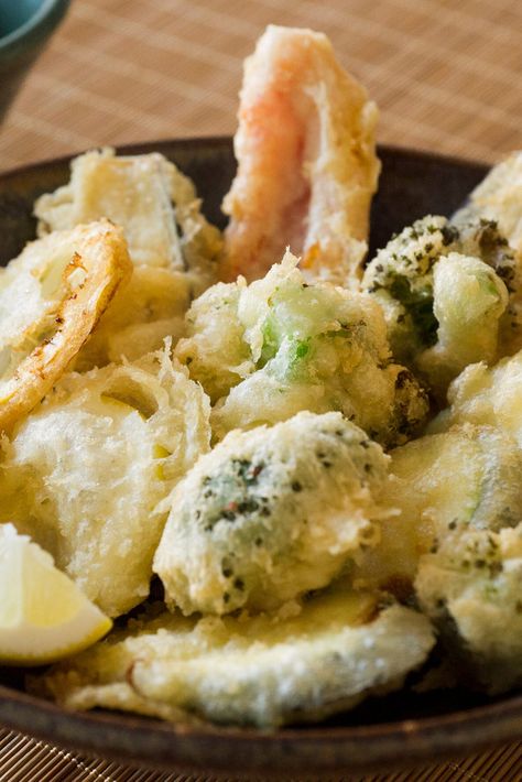 Tempura Vegetables, Deep Fryer Recipes, Vegetable Tempura, Tempura Recipe, Tempura Batter, Shrimp And Vegetables, Batter Recipe, Nyt Cooking, Eat Better