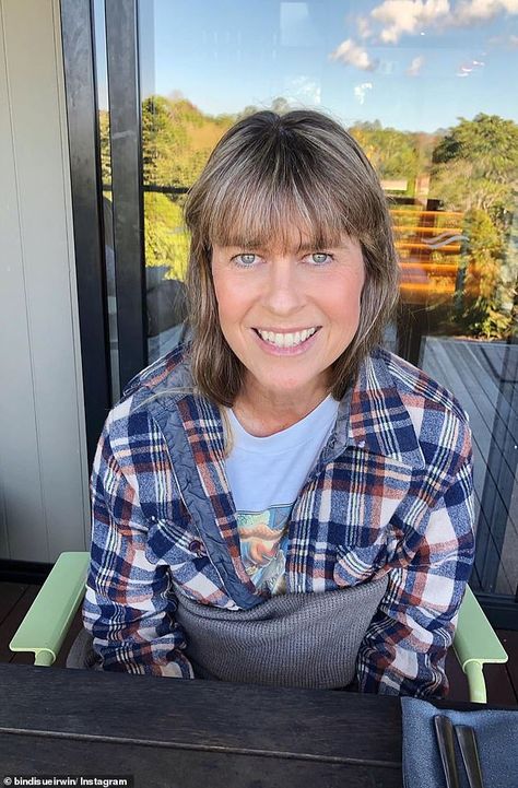 Fans go wild as Terri Irwin, 55, displays her youthful visage in daughter Bindi's heartfelt tribute | Daily Mail Online Terri Irwin, Irwin Family, Crocodile Hunter, Bindi Irwin, Go Wild, Daily Mail, Casual Button Down Shirt, I Am Awesome, Men Casual