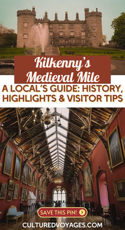 Unlock the charm of Kilkenny’s Medieval Mile with our comprehensive guide. Discover the best historic sites, eateries, and local tips to make the most of your visit. Perfect for history enthusiasts and travellers seeking to delve into Kilkenny’s rich heritage and vibrant culture. Don’t miss this essential guide to exploring Kilkenny��’s historic heart.  kilkenny ireland medieval mile | medieval mile kilkenny | Ireland Medieval Mile in Kilkenny | Medieval Mile Kilkenny Ireland Medieval Mile Kilkenny, Kilkenny Castle, Kilkenny Ireland, Ireland Travel Guide, Travel Safety, Medieval History, Travel Board, Future Travel, Local Guide