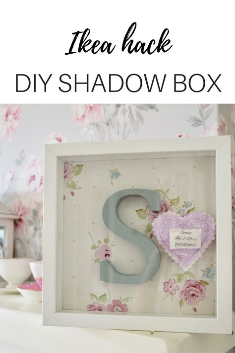 Catherine's blog and Youtube channel is adorable! Great ideas for the shabby chic look! Ikea Shadow Box Ideas, Ribba Frame Ideas, Shadow Frame Ideas, Ikea Frame Hack, Shadowbox Ideas Diy, Box Frame Ideas, Dainty Diaries, Baby Frames, Frames Diy