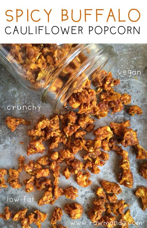 Buffalo Tempeh, Dehydrator Ideas, Cauliflower Popcorn, Dehydrating Food, Dehydrated Foods, Buffalo Cauliflower, Popcorn Recipe, Dehydrated Fruit, God Mat