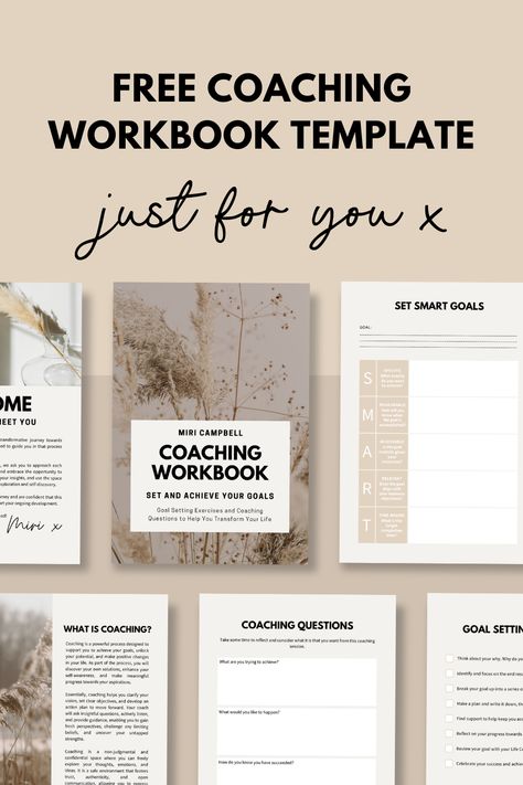 Are you a passionate coach looking to elevate your coaching business to new heights? Try creating a coaching workbook to sell. Imagine sharing your expertise using eye-catching Canva templates that are both informative and transformative for your clients. A coaching workbook is an essential tool for enhancing your life coaching skills and building a brand that truly resonates with your audience. Grab your free coaching workbook templates now! Free Workbook Template, Self Coaching Worksheets, Life Coach Worksheet, Free Coaching Templates, Coaching Templates Free Printable, Life Coaching Worksheets Free Printables, Group Coaching Ideas, Health Coach Templates, Naturopath Office