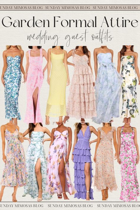 [Sponsored] Garden Formal Wedding Attire Guest! We Found The Most Beautiful Spring And Summer Wedding Guest Dresses! If You're Attending A Garden Party Wedding, Here Are Our Favorite Floral Wedding Guest Dresses That You're Going To Love. All Of These Are Under $200 Too! These Would Also Work As A Bridal Shower Outfit For Guest, Summer Dinner Party Outfit Or Garden Party Outfit. Head To Our Latest Post For More Garden Party Wedding Outfit Guest Attire. #weddingguestdresssummer Garden Cocktail Attire Wedding, Blue Garden Party Dress, Garden Party Wedding Outfit, Garden Party Wedding Outfit Guest, Garden Formal Attire, Floral Wedding Guest Dresses, Garden Formal Wedding Attire Guest, Bridal Shower Outfit For Guest, Shower Outfit For Guest