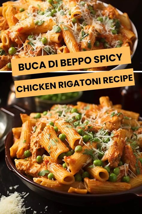 Satisfy your cravings with Buca di Beppo Spicy Chicken Rigatoni recipe. A bold and flavorful Italian classic that brings the heat to your plate. Try it now! Buca Di Beppo Spicy Chicken Rigatoni, Bucca Di Beppo Spicy Chicken Rigatoni, Spicy Chicken Rigatoni Buca, Famous Recipes Restaurants, Chicken Rigatoni Recipes, Buca Di Beppo Recipes, Spicy Rigatoni Pasta, Spicy Chicken Rigatoni, Chicken Rigatoni