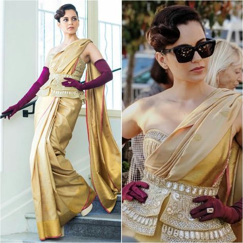 Dress And Gloves, Saree Wearing, Saree Wearing Styles, Saree Draping, Indian Look, Indian Fashion Saree, Saree Designs Party Wear, Bollywood Style, Stylish Sarees