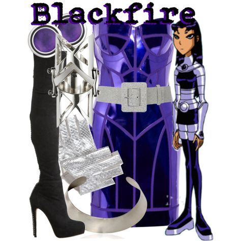 "Blackfire from Teen Titans" by likeghostsinthesnow on Polyvore Teen Titans Costume, Teen Titans Outfits, Dc Costumes, Unicorn Fashion, Disney Inspired Fashion, Super Hero Outfits, Character Inspired Outfits, Fandom Fashion, Cosplay Tutorial