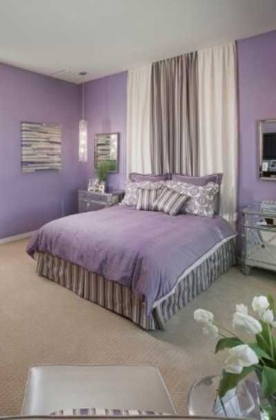 29 Purple Bedroom Decor Ideas | Sebring Design Build Purple Bedroom Walls, Purple Bedroom Design, Deco Violet, Purple Bedroom Decor, Bedroom Decor Dark, Bedroom Purple, Deco Pastel, Purple House, Purple Bedrooms