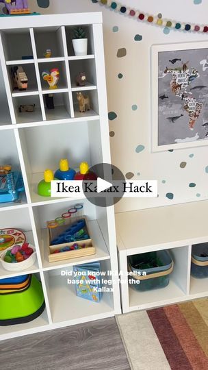 304K views · 7.2K reactions | ⭐️Ikea Kallax Hack! Finally Ikea sells these under frames for their shelves! They are so fast to put together and completely change the look!
.
.
.
.
.
#ikeaplayroom #ikeahome #ikeakids #ikeakidsroom #ikeahack #ikeastyle #ikeahacks #ikeakallax #kallax #kidsplayroom #toddlerplayroom #playspace #playroomideas #playroomorganization #playroomstorage #kidsorganization #toyorganization #toystorage #momsofinstagram #momoftwo #momsofinsta | Courtney Bavis - PLAYROOM inspo | TELL YOUR STORY music by Ikson™ · Horizon Kallax Configurations, Kallax Toy Storage Ideas, Ikea Kallax Kids Room, Kallax Toy Storage, Ikea Toy Storage Ideas, Ikea Kallax Playroom, Kallax Playroom, Kallax Kids Room, Ikea Toy Storage