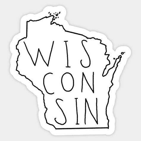 Wisconsin Art, Cricut Shirts, Homemade Stickers, Craft Board, Woodburning Projects, Insta Captions, Wood Burning Patterns, State Outline, Hydroflask Stickers