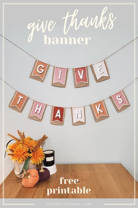 Diy Thanksgiving Wall Decor, Thanksgiving Decorations Classroom, Happy Thanksgiving Banner, Blue Thanksgiving, Cricut Banner, Thanksgiving Wall Decor, Thanksgiving Garland, Seasonal Printables, Classroom Christmas Decorations