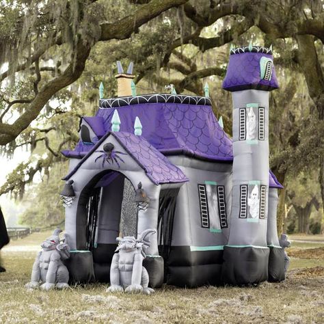 Huge Inflatable Halloween Castle Halloween Bounce House, Party Inflatables, Haunted Castle, Window Decorations, Cheap Halloween, Halloween Window, Halloween Tattoo, Halloween Inflatables, Yard Decorations