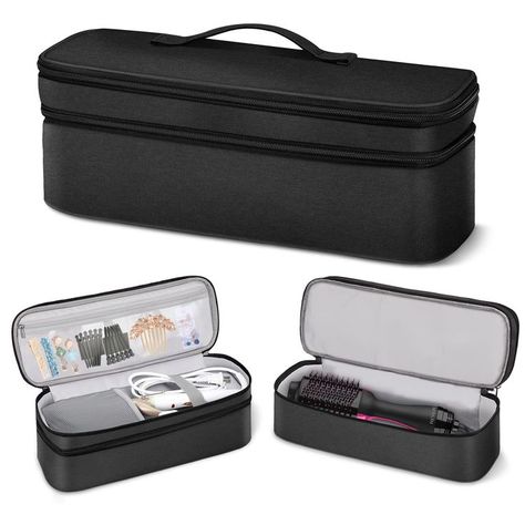 SITHON Double-Layer Travel Carrying Case for Revlon One-Step Hair Dryer/Volumizer/Styler, Water Resistant Storage Bag for Rev Shark Flexstyle, Revlon Hair Dryer, Travel Hair Dryer, Hair Dryer Brush, Fabric Handbags, Travel Storage Bag, Handbag Organization, Hot Tools, Organizer Bag