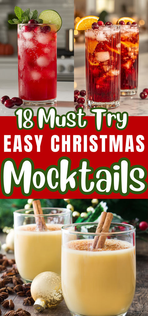 Christmas Mocktails Christmas Mock Tails Non Alcoholic, Homemade Non Alcoholic Drinks, Specialty Drinks Nonalcoholic, Drinks With Grenadine Non Alcoholic, Cranberry Christmas Drink Non Alcoholic, Festive Christmas Non Alcoholic Drinks, Mocktail With Sprite, Cherry Drinks Non Alcoholic, 3 Ingredient Mocktails