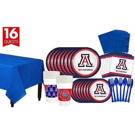 University Of Arizona Graduation Party, Grad Decorations, Arizona Party, College Party, College Parties, Arizona Wildcats, Sports Party, University Of Arizona, Decorations Party