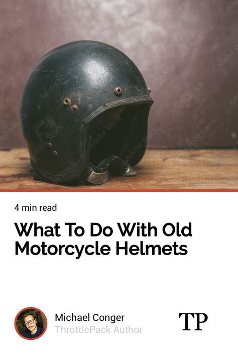 Your motorcycle helmet is supposed to be replaced every five years or after any crash. This begs the question of what to do with your old motorcycle helmets. Custom Helmet Paint, Old Motorcycles, Used Motorcycles, Motorcycle Gear, Motorcycle Helmet, Motorcycle Helmets, The Question, Turn Ons