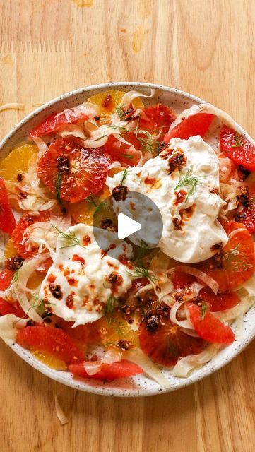 Emily Eggers on Instagram: "citrus fennel salad w burrata & chili crisp🍊comment ��“recipe” below to get the recipe sent straight to your DMs!" Fennel And Orange Salad Recipe, Fennel Grapefruit Salad, Arugula Fennel Orange Salad, Fennel And Citrus Salad, Fennel And Orange Salad, Chili Crisp, Fennel Salad, Fennel, The Recipe