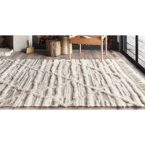 Loloi Rugs KHALID Hand-Knotted Area Rug In Ivory | Perigold Taupe Area Rug, Bohemian Elements, Style Marocain, Taupe Rug, Loloi Rugs, Decor Pillows, Khalid, Ivory Rug, Moroccan Style