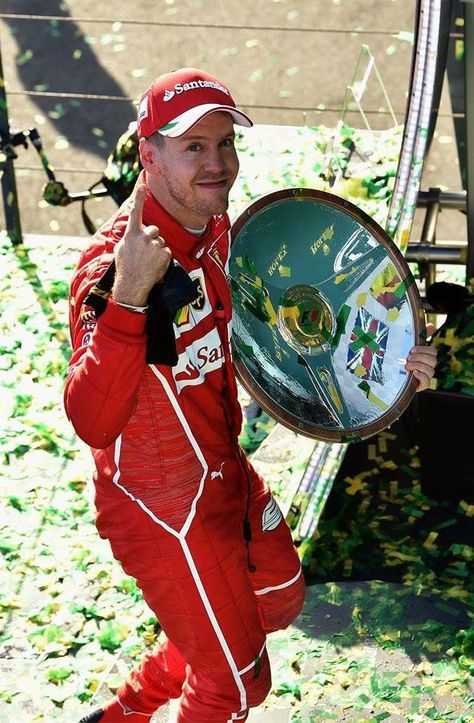 Sebastian Vettel | Ferrari SF70-H | 2017 Australian GP, Melbourne Ricciardo F1, Alain Prost, Ferrari Scuderia, Formula 1 Car Racing, Formula E, Racing Drivers, Sebastian Vettel, Racing Suit, Formula 1 Car