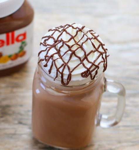 Nutella Frappuccino | Kirbie's Cravings | A San Diego food blog Nutella Frappuccino, Frappuccino Starbucks Secret Menu, Nutella Coffee, White Chocolate Syrup, Gluten Free Coffee, Keto Coffee Recipe, Mocha Frappuccino, San Diego Food, Frappuccino Recipe