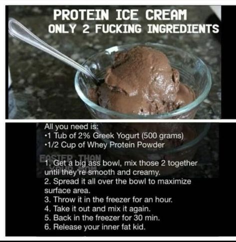 Whey Protein Ice Cream Recipes, Anabolic Ice Cream, Protein Powder Ice Cream, Whey Protein Ice Cream, Premier Protein Recipes, Protein Powder Recipes Shakes, Whey Protein Recipes, Protein Ice Cream Recipe, Thug Kitchen