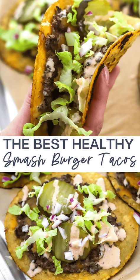 Healthy Smash Burger Recipe, Burger On Tortilla, Tortilla Burger Smash, Smash Burger Recipe Tortilla, Tortilla Smash Burger, Smash Burger Tortilla, Tortilla Burgers, Tortilla Burger, Taco Burgers