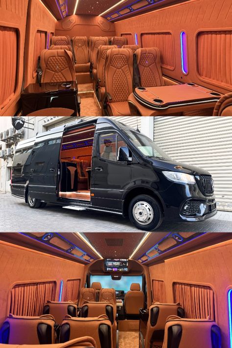 #mercedes #sprinter #sprintervanlife #sprintervan #luxurylife #businessvan #vipvan #Campervan #MercedesSprinter #mercedesvan #SprinterModification #Vanconversion Aesthetic Vehicles, Luxury Sprinter Van, 15 Passenger Van, Mercedes Sprinter Van, Luxury Van, Dream Cars Mercedes, Luxury Appliances, Passenger Van, Mercedes Benz Sprinter