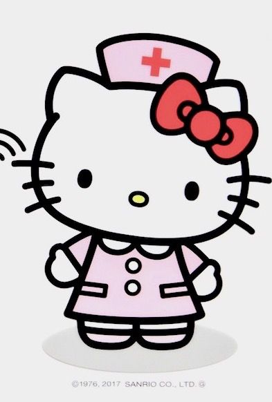 Hello Kitty Nurse, Sanrio Pics, Hello Kitty Ideas, Nurse Drawing, Hello Kitty Clipart, Kitty Ideas, Red Cross Society, Diy Nursing, Images Hello Kitty