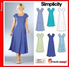 Simplicity 7078 Princess line dress sewing pattern Princess Line Dress Pattern, Princess Cut Dress Pattern, Simplicity Sewing Patterns Dresses, New Look Dress Patterns, Princess Cut Dress, Princess Line Dress, Dress Pattern Free, Easy Dress Sewing Patterns, Princess Line