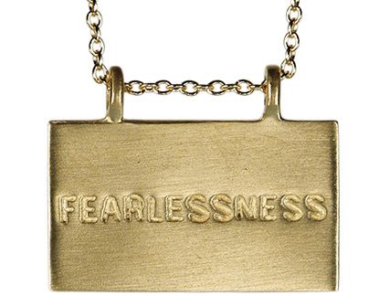 This simple recycled 10K gold pendant serves as a reminder that embracing fearlessness inspires one to approach life with an open heart and to be strong in the face of life's adversities. Joyful Heart Foundation, Joyful Heart, Olivia Benson, Mariska Hargitay, Unique Jewelry Designs, Chanel Deauville Tote Bag, Favorite Pins, 10k Gold, Heart Pendant