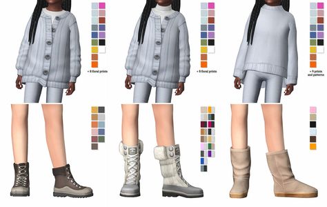 Sims 4 Children, Sims 4 Update, Cold Weather Boots, Shearling Boots, Sims Mods, Sims 4 Cc, Sims 4 Custom Content, Fall Collection, Maxis Match