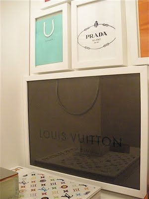 framing shopping bags - love this idea! ( Would look so good on a wall in our Master Closet) Framed Shopping Bags, Louis Vuitton Home, Luxury Shopping Bags, Moth Design, Apt Ideas, Bedrooms Ideas, Closet Room, Dream Closets, Room Closet