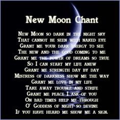 A New Moon Chant I have written.  https://www.facebook.com/pages/Wicca-Teachings/127815357367419 Moon Spells, New Moon Rituals, Moon Journal, Full Moon Ritual, Magick Spells, Sup Yoga, Dark Energy, Show Me The Way, Moon Cycles