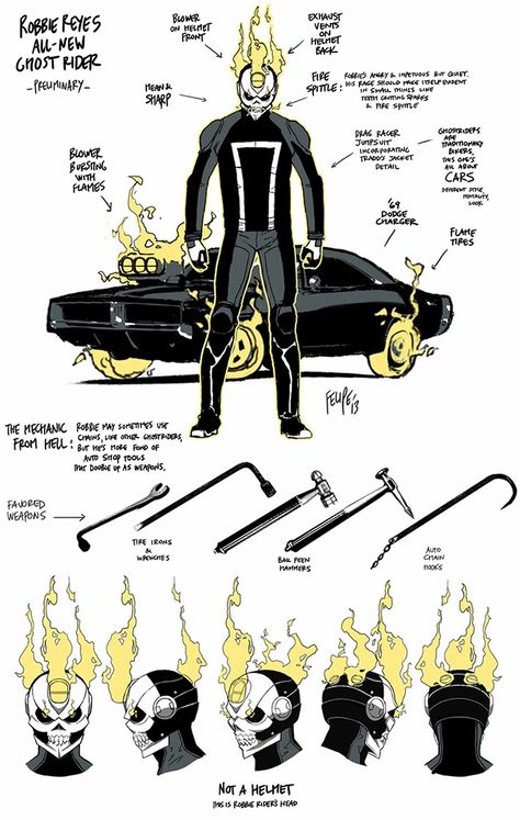 What are your thoughts on Felipe Smiith and Tradd Moore's ALL NEW GHOST RIDER designs? Ghost Raider, Tradd Moore, New Ghost Rider, Robbie Reyes, Marvel Comics Art, Superhero Design, Arte Fantasy, Arte Animal, Ghost Rider