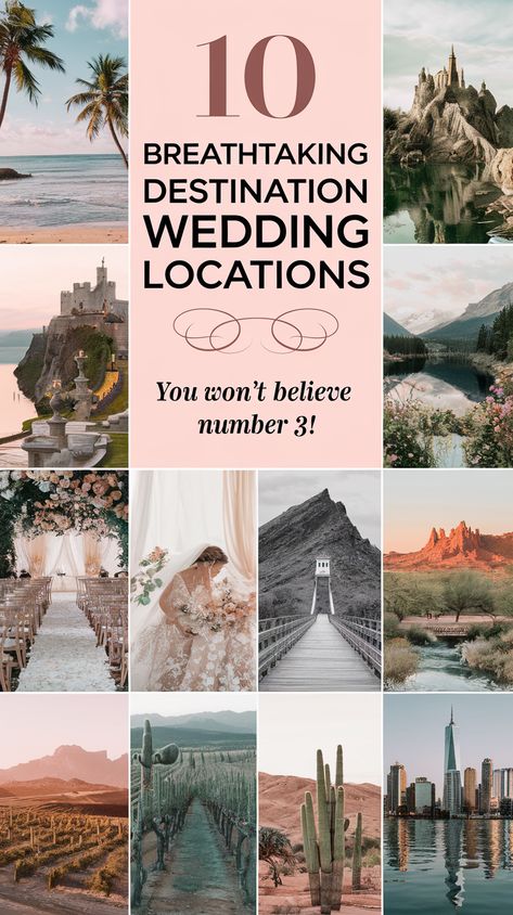 10 Breathtaking Destination Wedding Locations That Will Make You Say 'I Do!' (Number 3 Is a Dream!) Usa Destination Wedding, Bahamas Destination Wedding, Small Wedding Destinations, Wedding Destinations Locations, Unique Destination Wedding Ideas, Destination Wedding Usa, Cheap Destination Wedding, Us Destination Wedding, Small Private Wedding