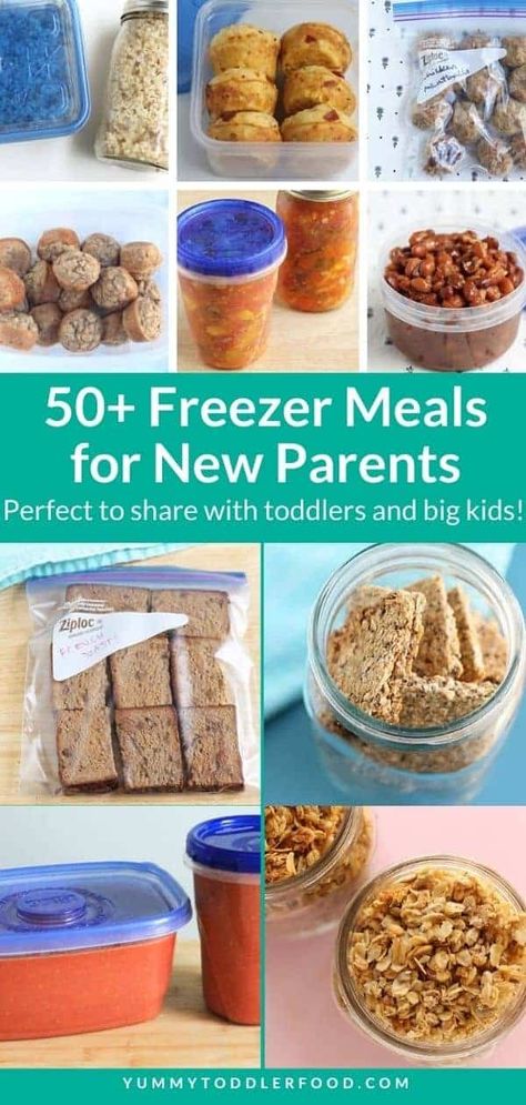 Prep for the arrival of a baby, whether the first or a subsequent one, with these easy freezer meals for new moms and dads. #freezermeals #postpartummeals #freezermealsfornewmoms Freezer Meals For Postpartum, Quick Family Dinner Ideas, Recipes For Pregnant Women, Meals For Postpartum, Healthy Recipes For Pregnancy, Pregnancy Freezer Meals, Meals For Baby, Toddler Dinner Ideas, Prep Freezer Meals