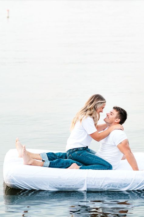 Air mattress photoshoot #couplephotoshoot #summerphotoshoot #airmattress #photoshoot #lakephotoshoot #couplepicture Air Mattress Photoshoot, Mattress Photoshoot, Lake Photoshoot, Bed Photos, Water Pictures, Lake Photos, Summer Photoshoot, Air Mattress, Couple Photoshoot