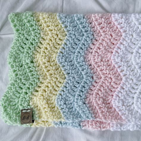 Excited to share this item from my #etsy shop: Crochet baby blanket, pastel baby blanket, baby shower gift, pastel baby nursery, pink, blue, green and yellow Pastel Baby Nursery, Crochet Ripple Pattern, Green Baby Blanket, Ripple Pattern, Nursery Pink, Lemon Ice, Beautiful Baby Blanket, Arctic Ice, Green Lemon