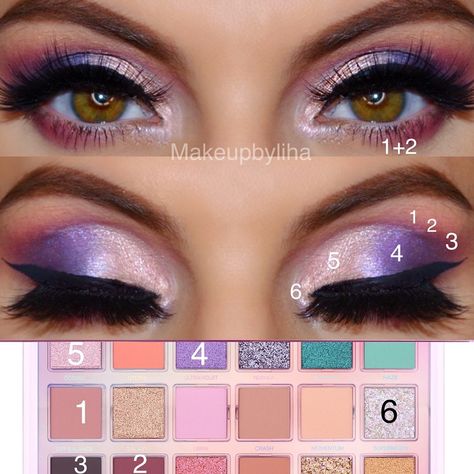 Hani Liha on Instagram: “New look What do you think yes or no? @hudabeauty @hudabeautyshop #hudabeautymercuryretrograde Palette @hudabeautyshop lifeliner…” Huda Palette, Makeup For Hooded Eyelids, Rosa Make-up, Face Makeup Tutorial Video, Huda Beauty Eyeshadow, Flawless Face Makeup, Drag Make-up, Eyebrow Makeup Tutorial, Tutorial Eyeshadow