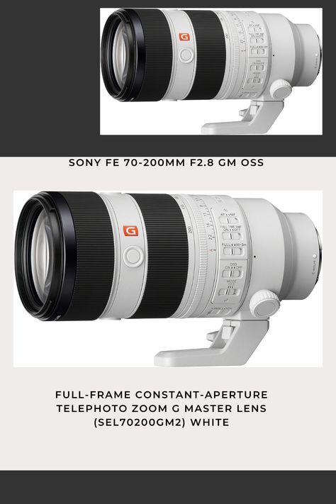 Sony FE 70-200mm F2.8 GM OSS II Full-Frame Constant-Aperture telephoto Zoom G Master Lens (SEL70200GM2) White Telephoto Zoom Lens, Slow Shutter Speed, Slow Shutter, Still Photography, Robust Design, Mirrorless Camera, Zoom Lens, Focal Length, Full Frame