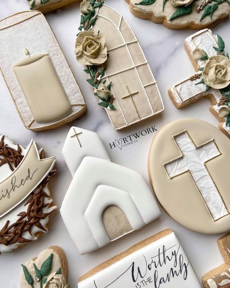 Chalice Cookies Decorated, Royal Icing Cross Cookies, Communion Cookies Decorated, First Communion Cookies Decorated, Confirmation Cookies Decorated, Blessed Easter Sunday, Christian Cookies, Scripture Cookies, Have A Blessed Easter