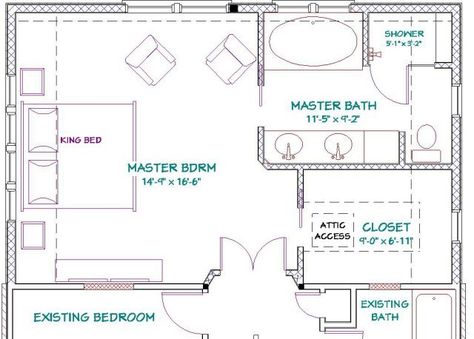 Suite Plan, Master Suite Layout, Master Suite Floor Plan, Addition Plans, Master Suite Addition, Bedroom Addition, House Addition, Bathroom Plan, Bathroom Design Layout