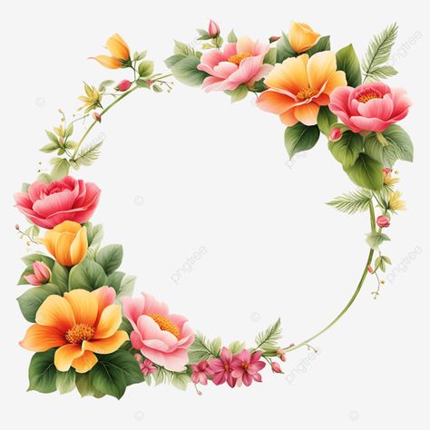 creative flower round frame with beautiful flowers free image creative beautiful round png Flower Round Frame, Round Png, Flower Frame Png, Frame Png, Transparent Image, Round Frame, Graphic Designs, Flower Frame, Png Transparent