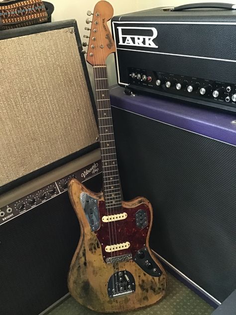 Jaguar Guitar Aesthetic, Jaguar Guitar, Sick Guitars, Guitar Inspiration, Guitar Room, Guitar Obsession, Fender Guitar, Guitar Gear, Fender Jaguar