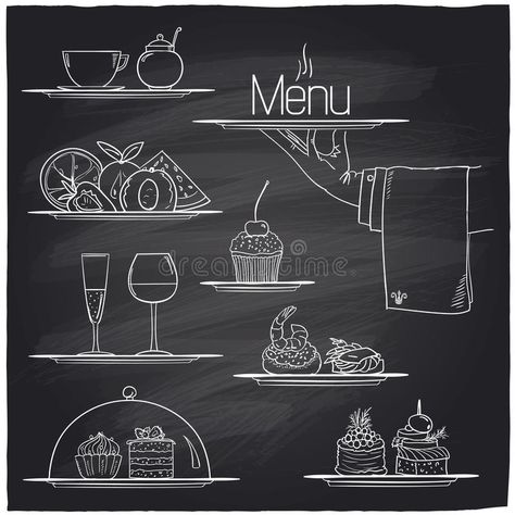 Chalkboard Ideas Restaurant, Food Chalkboard, Chalkboard Cafe, Bar Chalkboard Ideas, Easy Chalk Drawings, Blackboard Lettering, Chalkboard Restaurant, Chalk Wall Art, Cafe Chalkboard