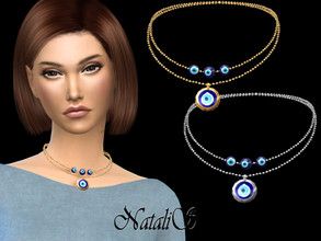 Sims 4 Accessories Crystal Neckless, Bohemian Jewels, Witch Rings, Sims4 Clothes, Fancy Necklace, Hippie Necklace, Sims 4 Cc Finds, Sims 4 Cc, Evil Eye Necklace